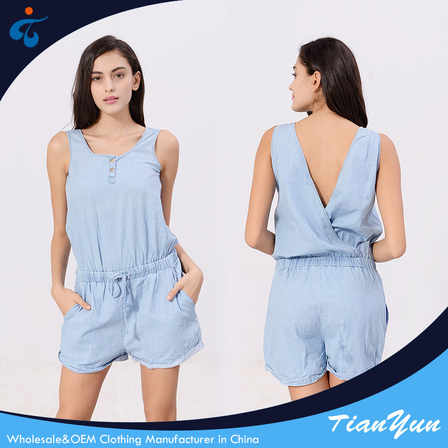 TY17189 Low price classical style eco-friendly fashion one piece casual ladies jumpsuit
