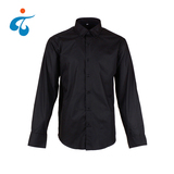 TY0507-7 Designer eco friendly cotton plain dyed black long sleeve dress shirt