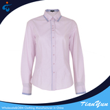 TY17121104 Factory supplier wholesale fancy women pink blouse designs for office wear