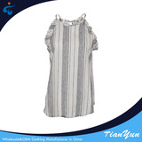 TY17102702 Hot selling new style yarn dyed stripes wholesale fashion sleeveless tank top