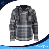 TY17121110 Different models of nice eco friendly warm heavy quilted flannel shirt with hood
