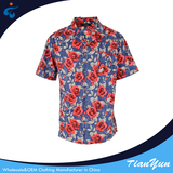 TY17121136 Best selling fashion comfortable colorful flower bangkok hawaiian viscose shirt men