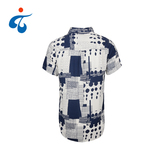 TY190412-3 Fancy style printed short sleeve casual hawaiian shirt 100%cotton men wholesale