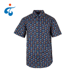 TY0507-11 New design men fancy floral printed Short Sleeve 100% cotton hawaiian shirts
