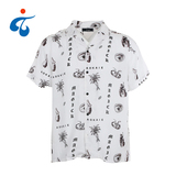 TY0412-12-1 Factory supplier fashion rayon floral print hawaiin bangkok shirts