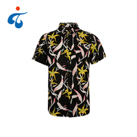 TY190327-07 Latest arrival professional poplin cotton printed colorful flower casual shirt