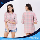 TY17193 2019 popular good selling fancy plaid rayon model blouse design