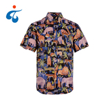TY0507-10 Designer fashion custom personalized summer animal print shirt for men