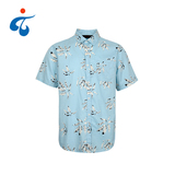 TY190327-12 Best selling fancy beach cartoon printed custom casual men cheap shirts