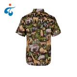 TY0507-8 Factory price exotic polyester cotton bangkok hawaiian shirts