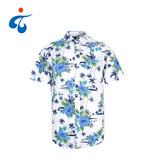 TY0228-22 Good sealed oem colorful short sleeve 100% cotton flower man hawaii shirt printed